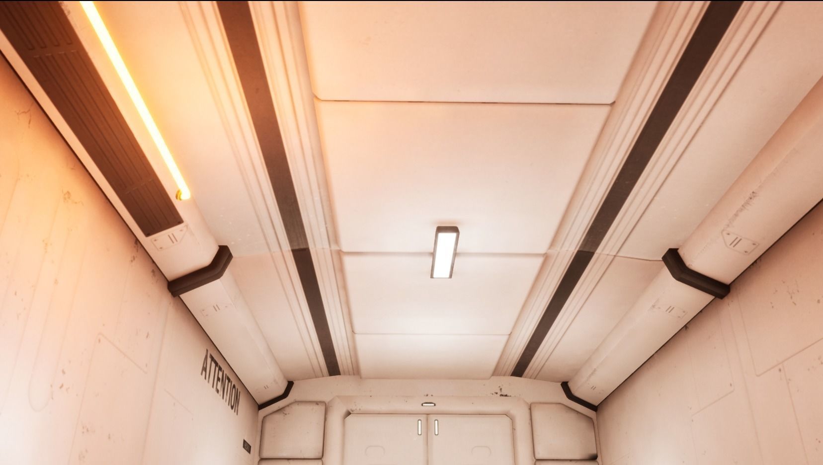 Cyber spaceship Low-poly 3D model_12