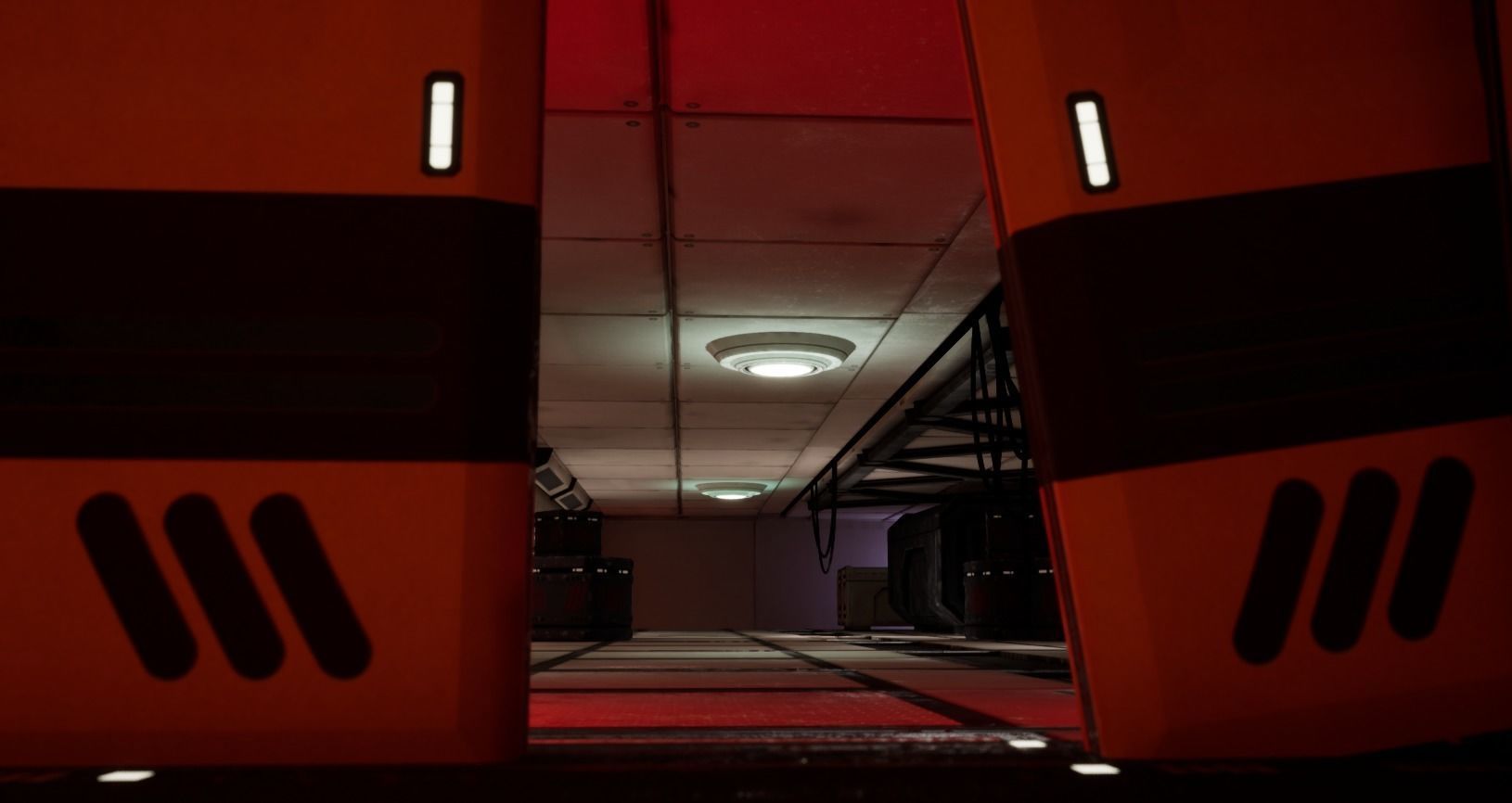 Cyber spaceship Low-poly 3D model_13