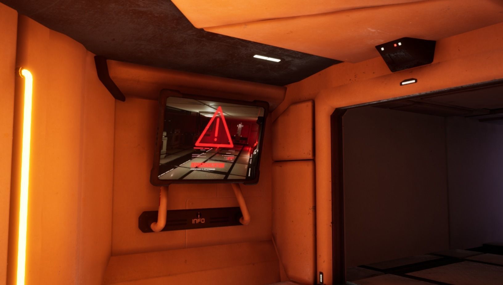 Cyber spaceship Low-poly 3D model_9