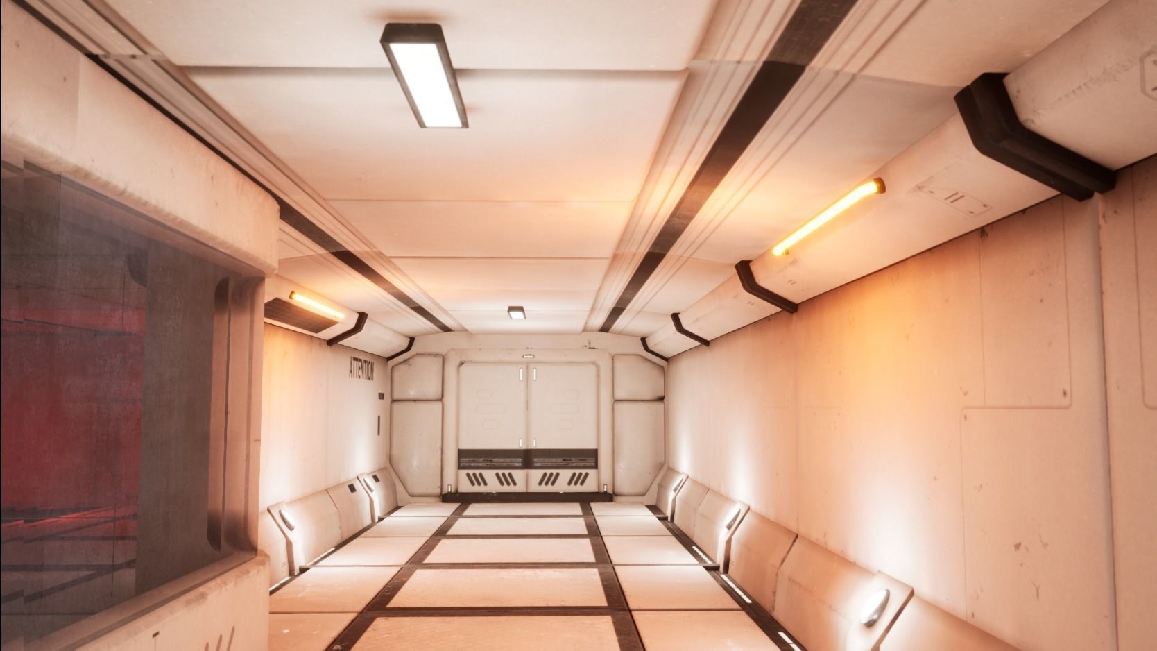 Cyber spaceship Low-poly 3D model_11