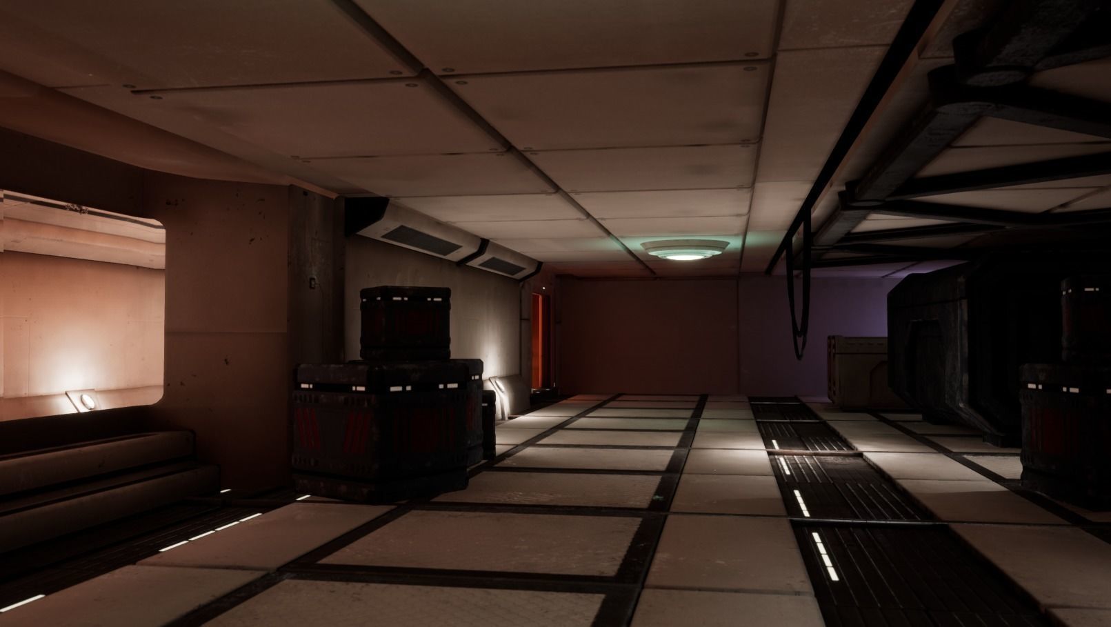 Cyber spaceship Low-poly 3D model_15