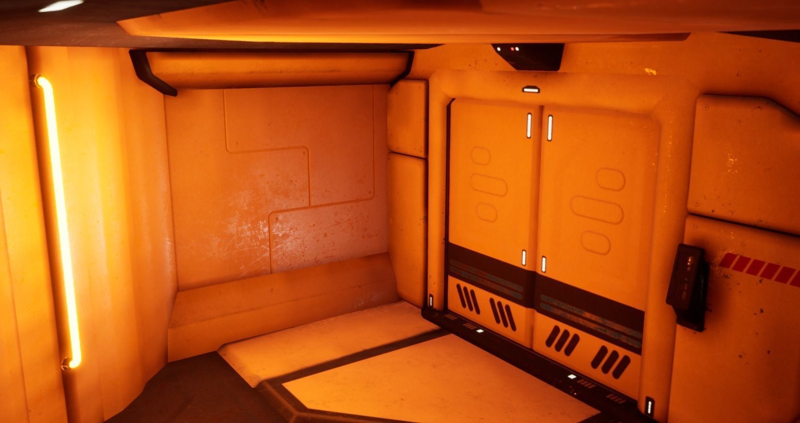 Cyber spaceship Low-poly 3D model_6