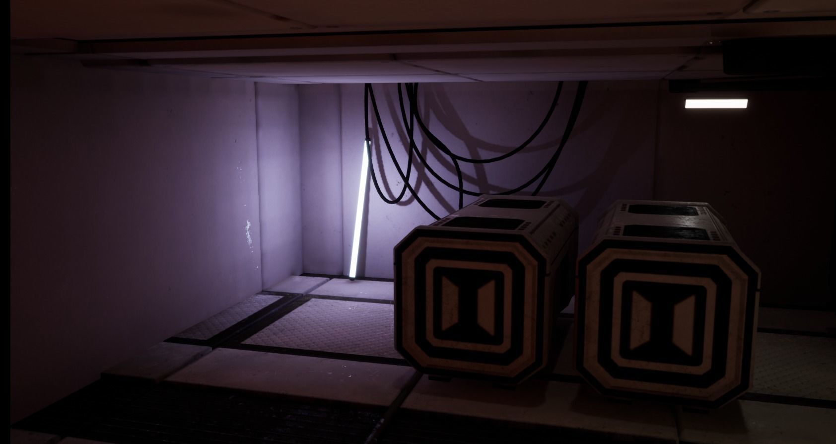 Cyber spaceship Low-poly 3D model_18