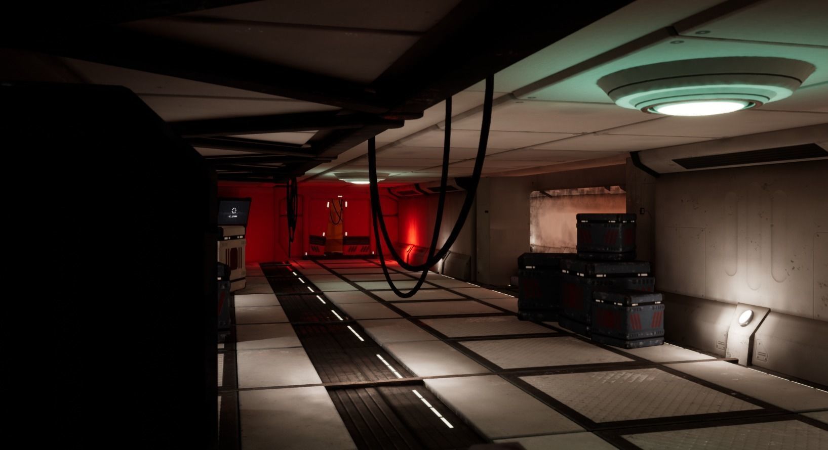 Cyber spaceship Low-poly 3D model_20