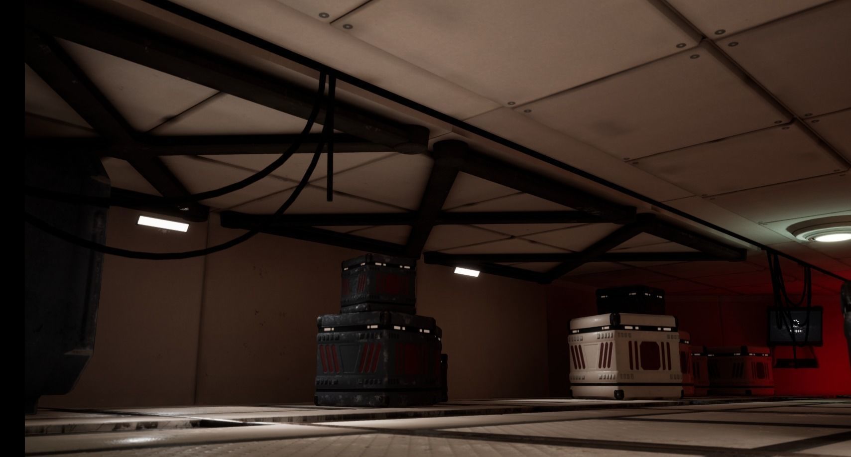 Cyber spaceship Low-poly 3D model_21