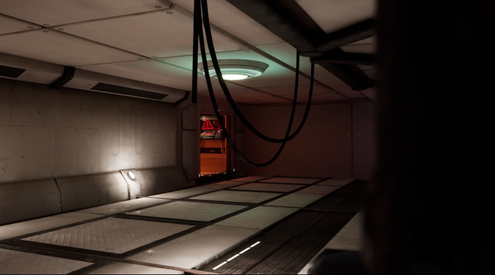 Cyber spaceship Low-poly 3D model_17