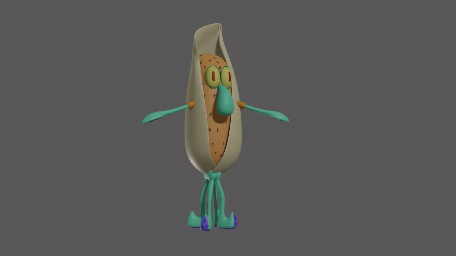 TAMALARDO cartoon character 3D model_0