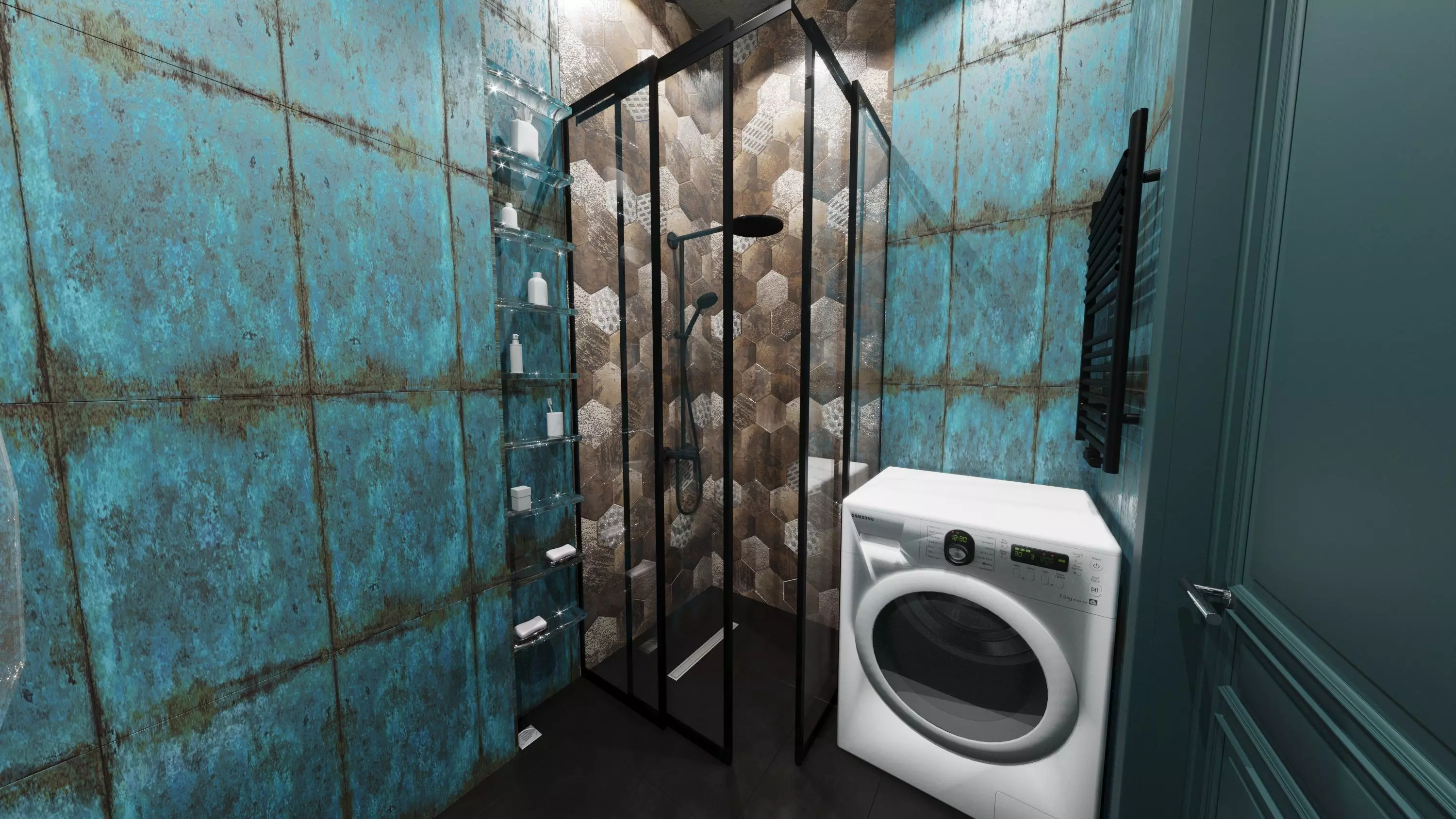 bathroom toilet interior design room Low-poly 3D model