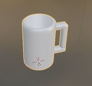 taza blanca  3D model_2