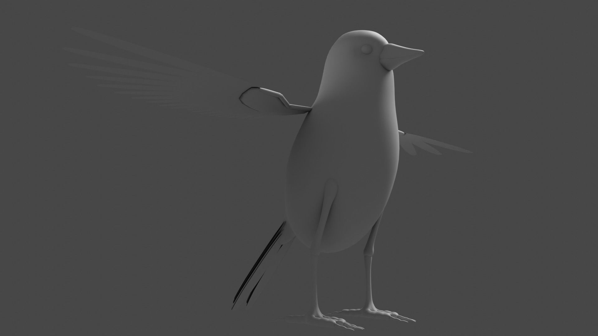 Siskin Bird Low-poly 3D model_12