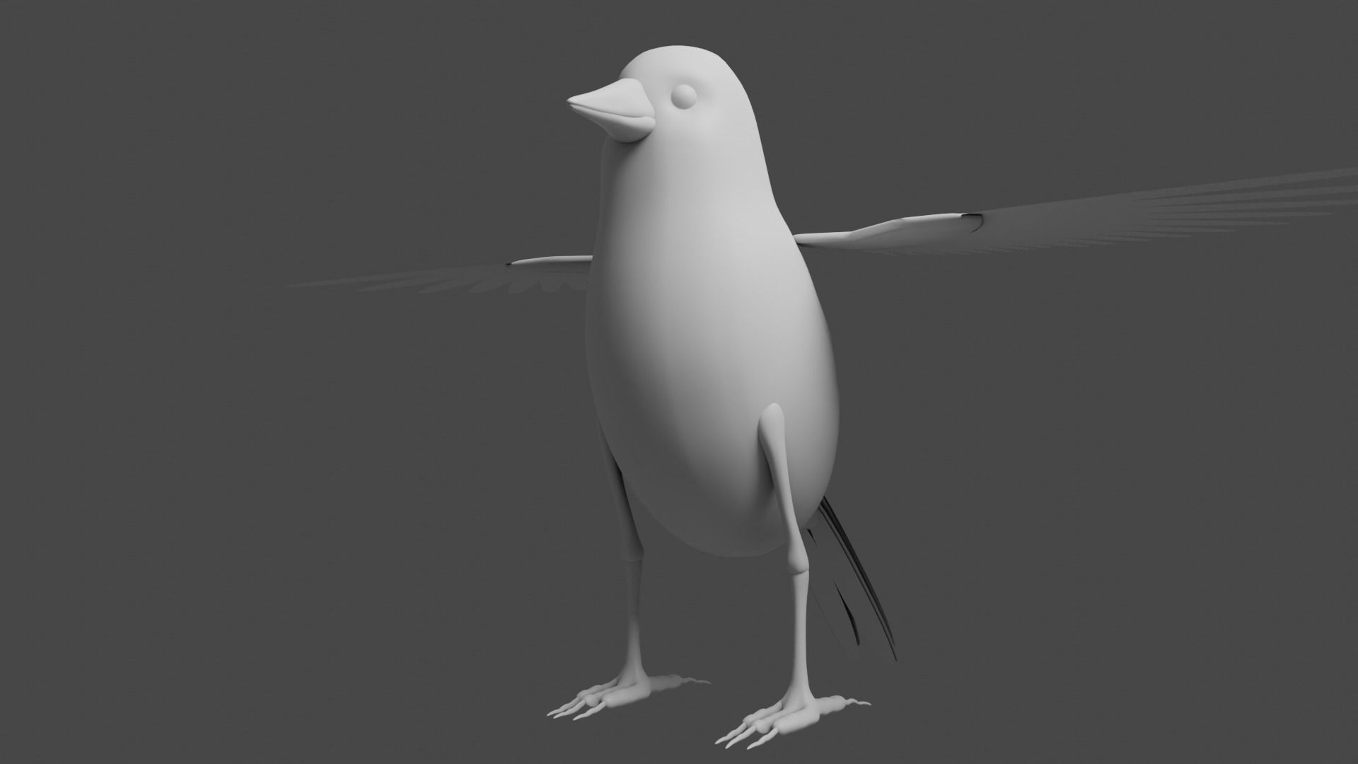 Siskin Bird Low-poly 3D model_13
