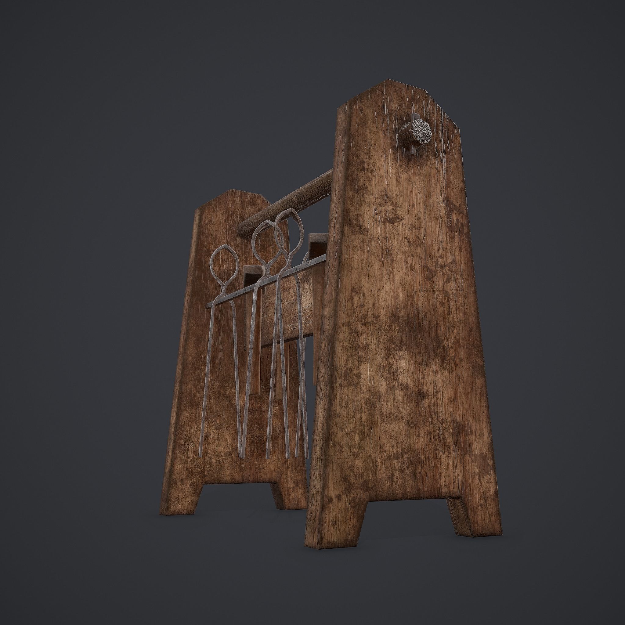 Medieval Blacksmith Furniture 4 Pack 3D Model Collection_32