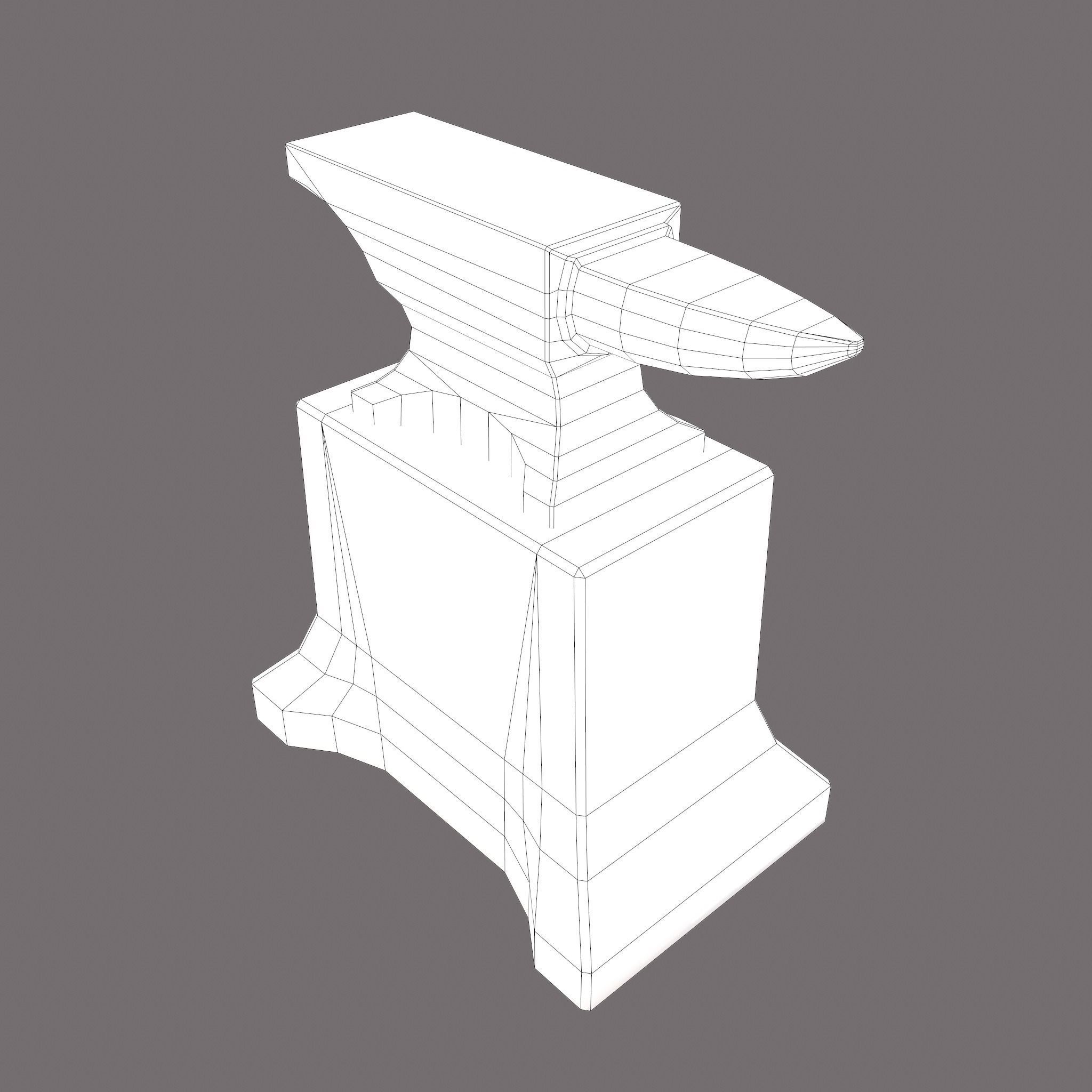 Medieval Blacksmith Furniture 4 Pack 3D Model Collection_30