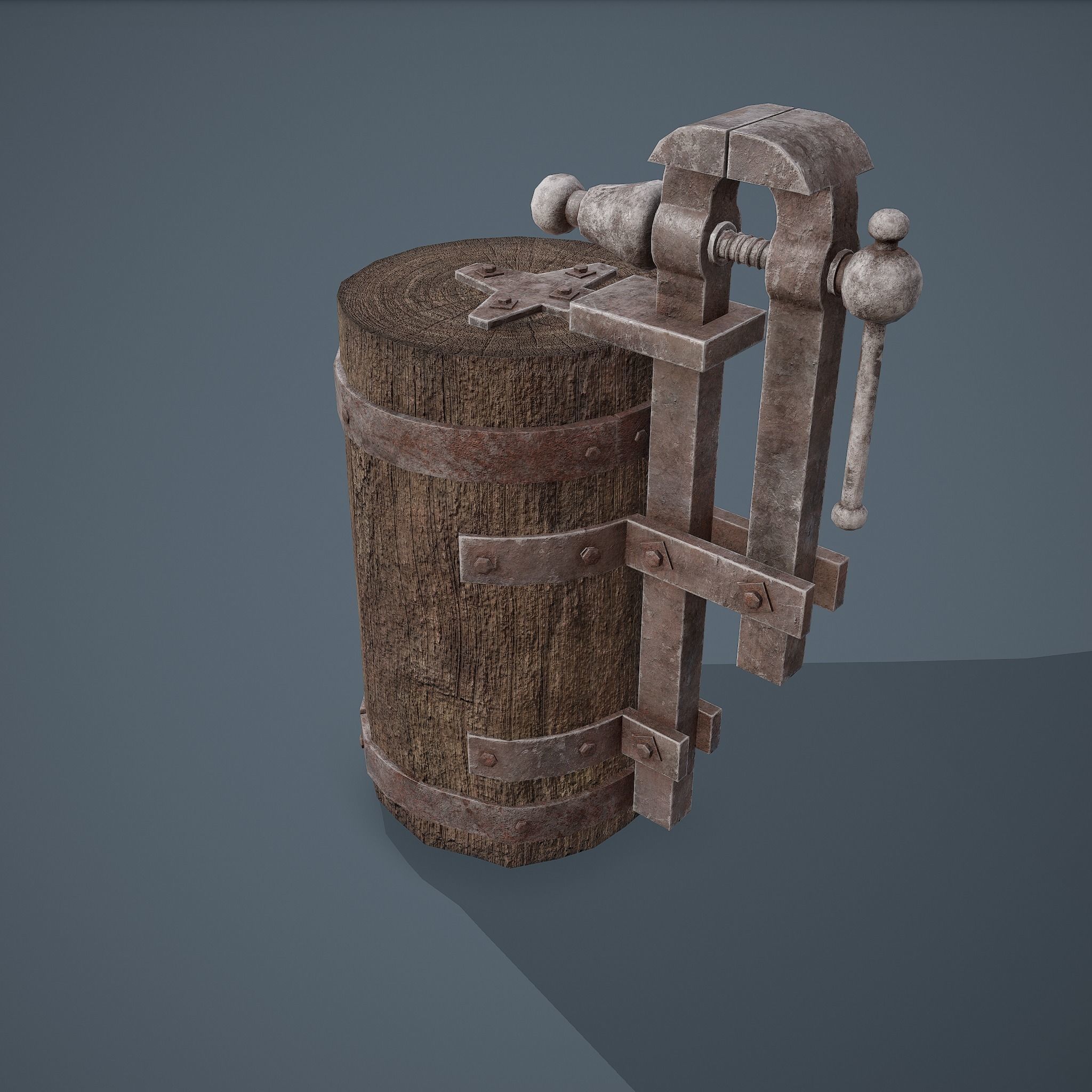 Medieval Blacksmith Furniture 4 Pack 3D Model Collection_47