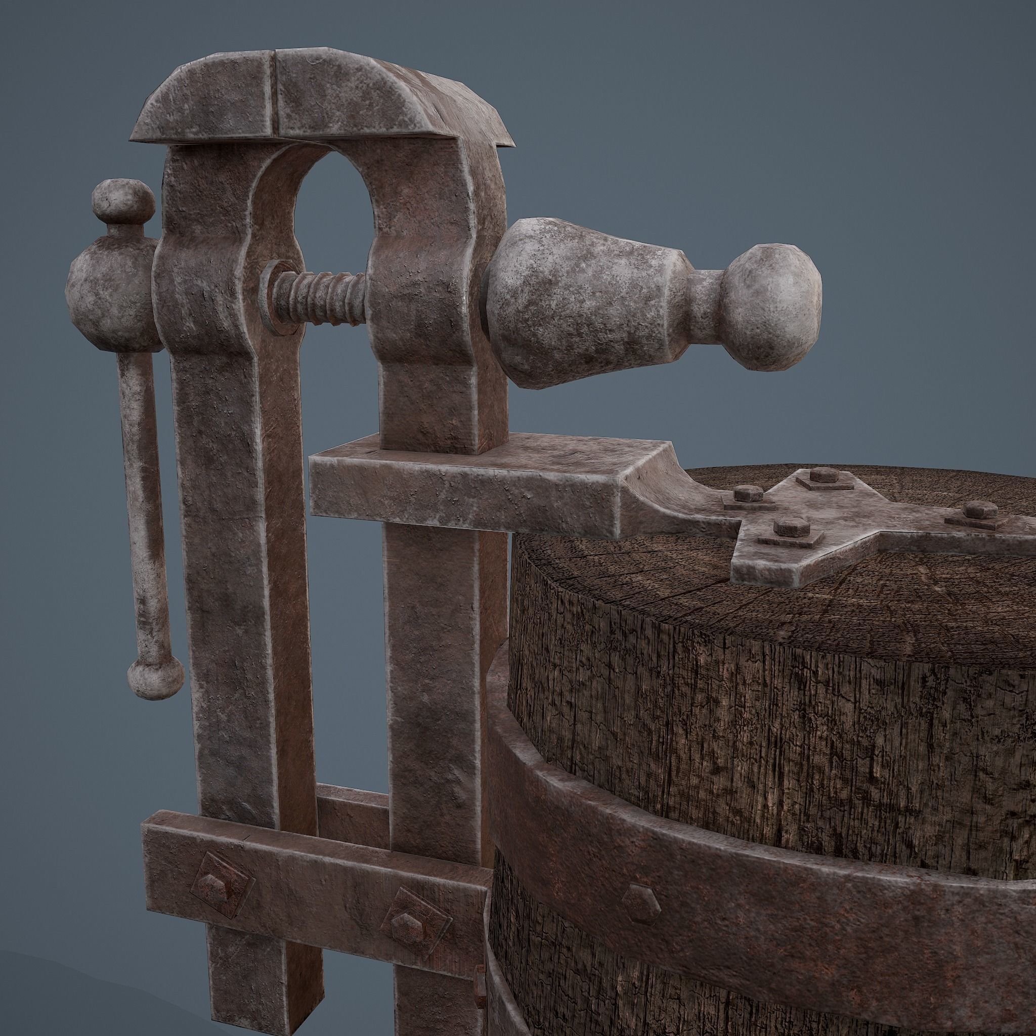 Medieval Blacksmith Furniture 4 Pack 3D Model Collection_60