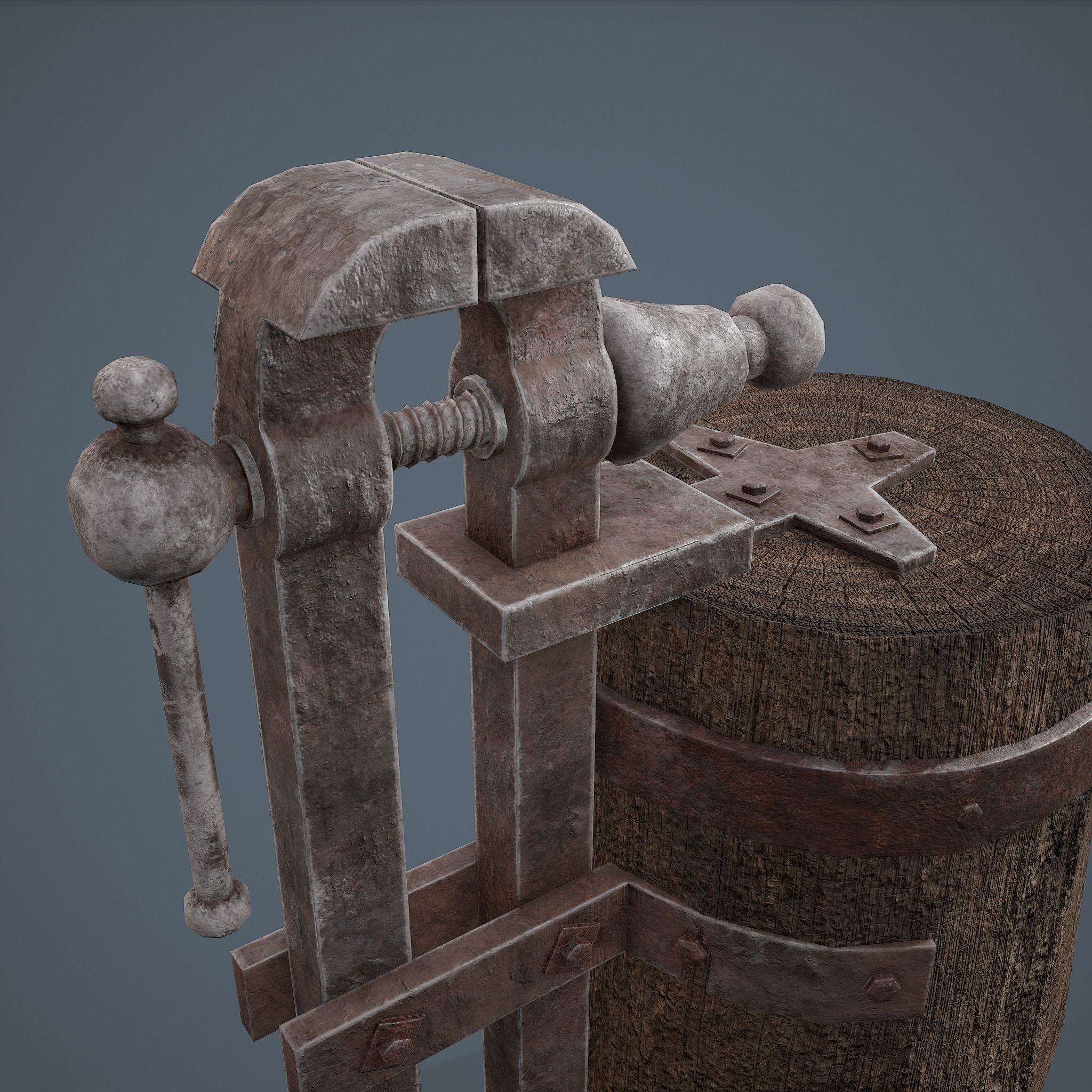 Medieval Blacksmith Furniture 4 Pack 3D Model Collection_55
