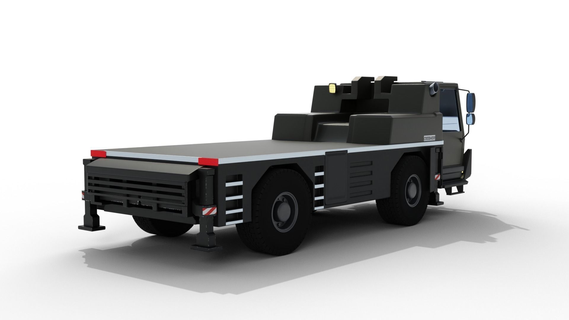 Truck Rigged Low-poly 3D model_3