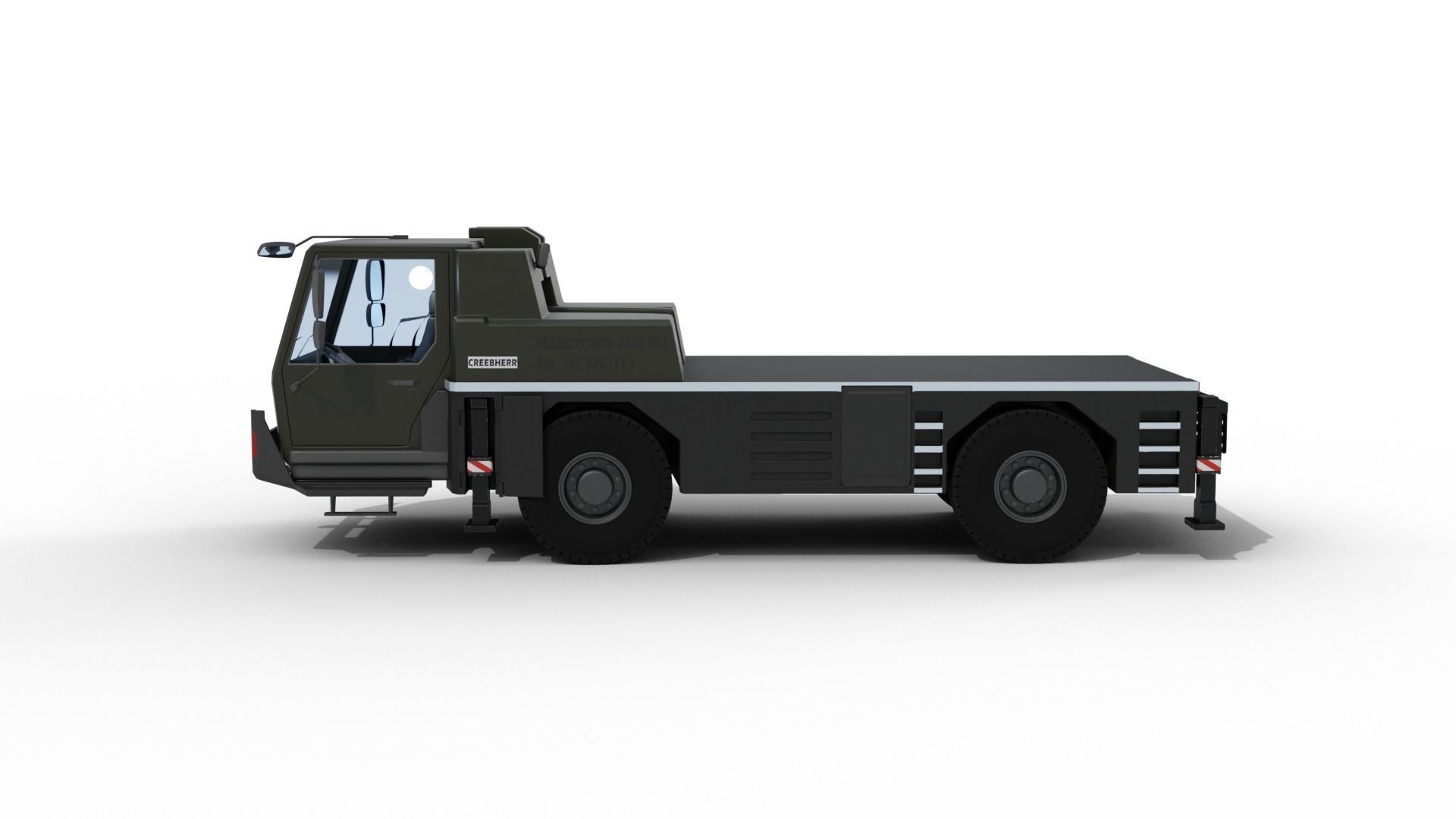 Truck Rigged Low-poly 3D model_2