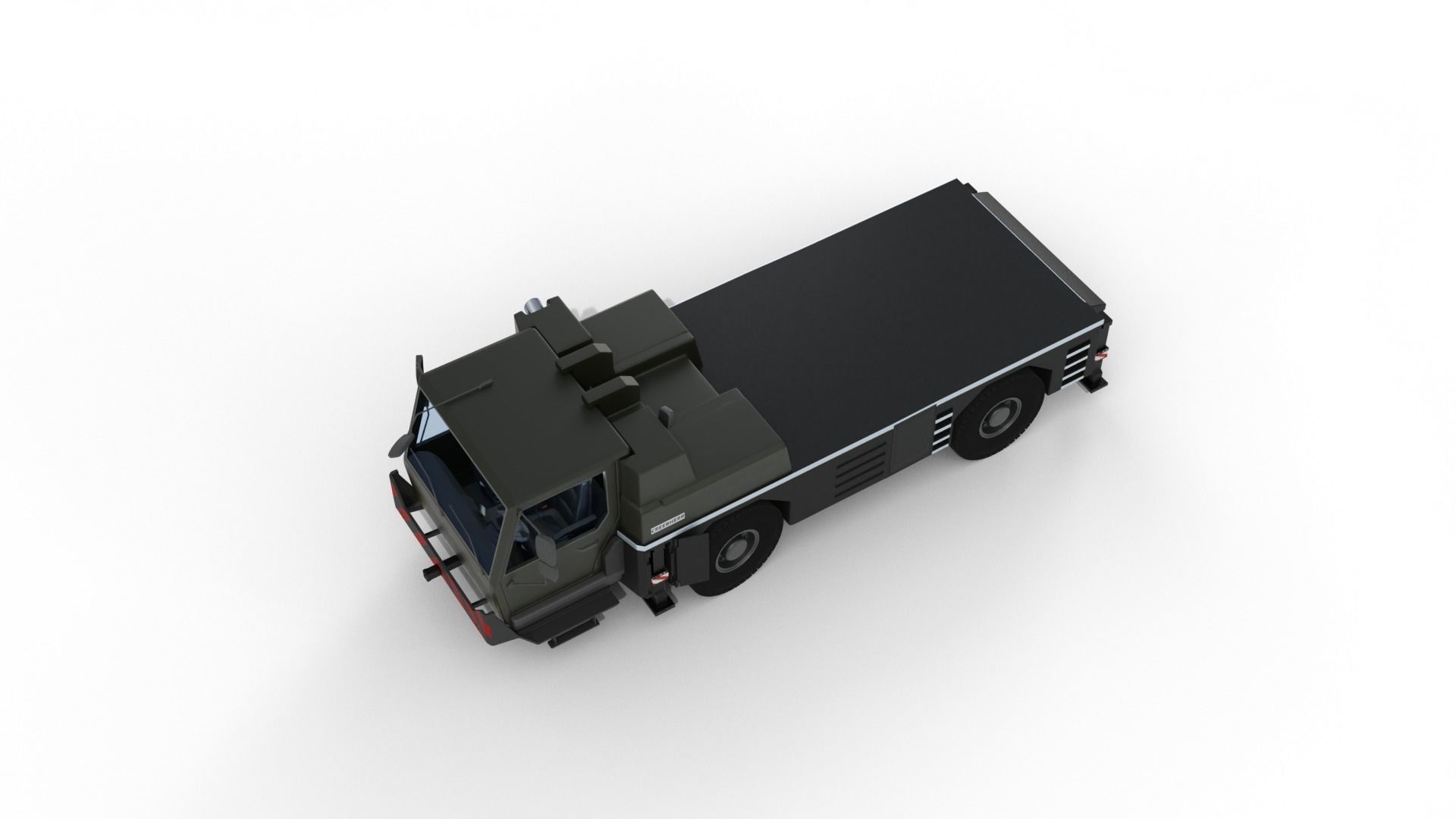 Truck Rigged Low-poly 3D model_5