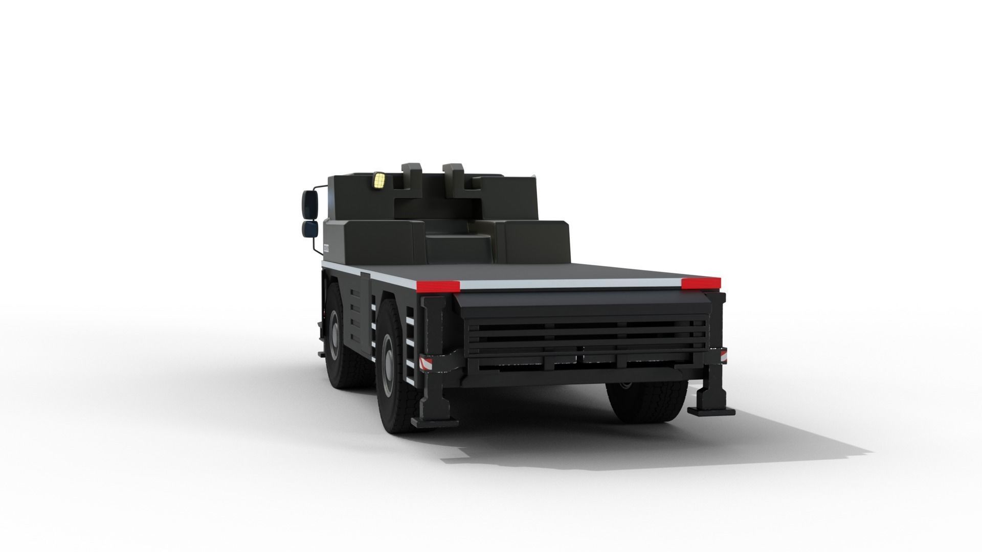 Truck Rigged Low-poly 3D model_4
