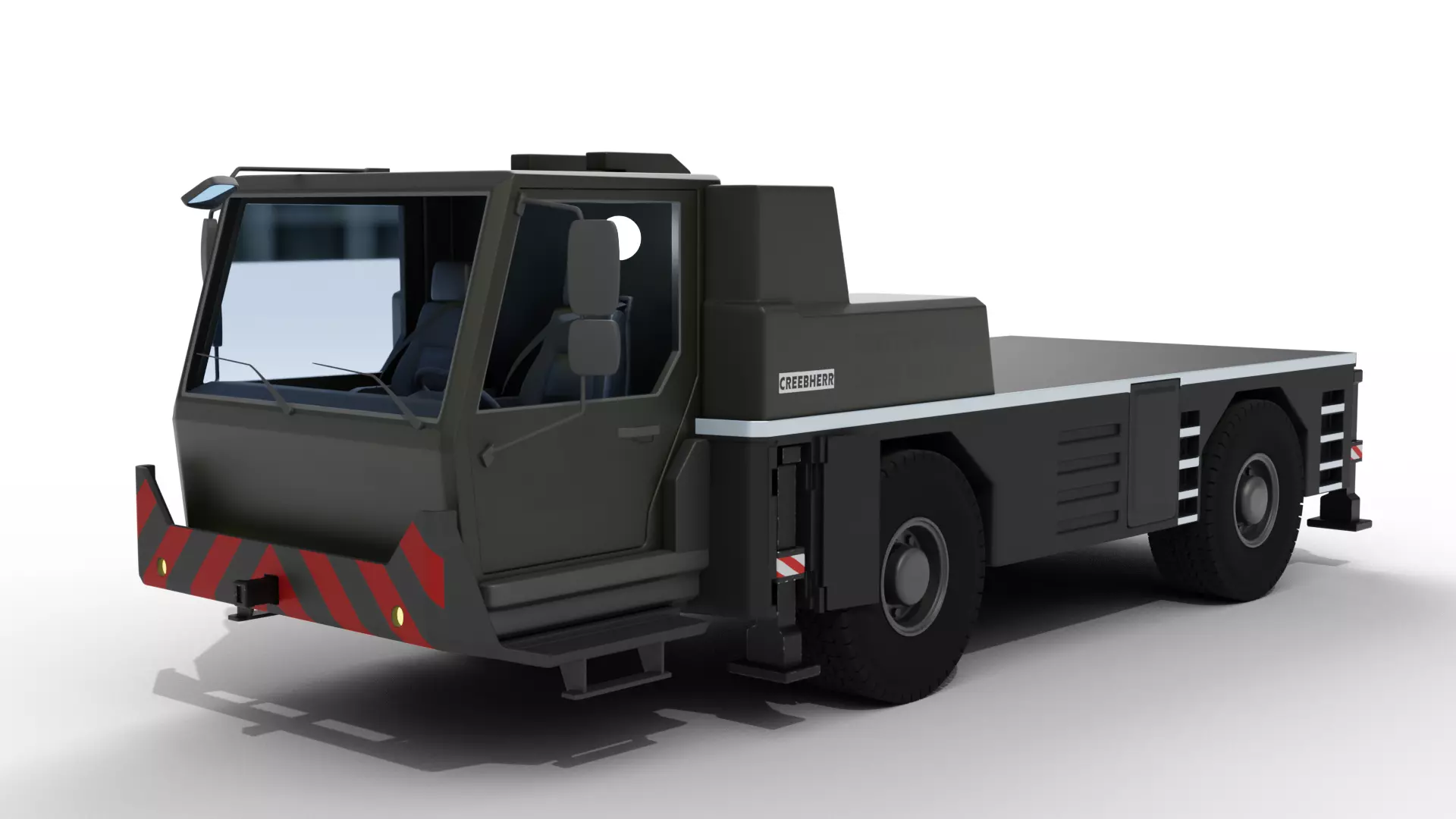 Truck Rigged Low-poly 3D model_0