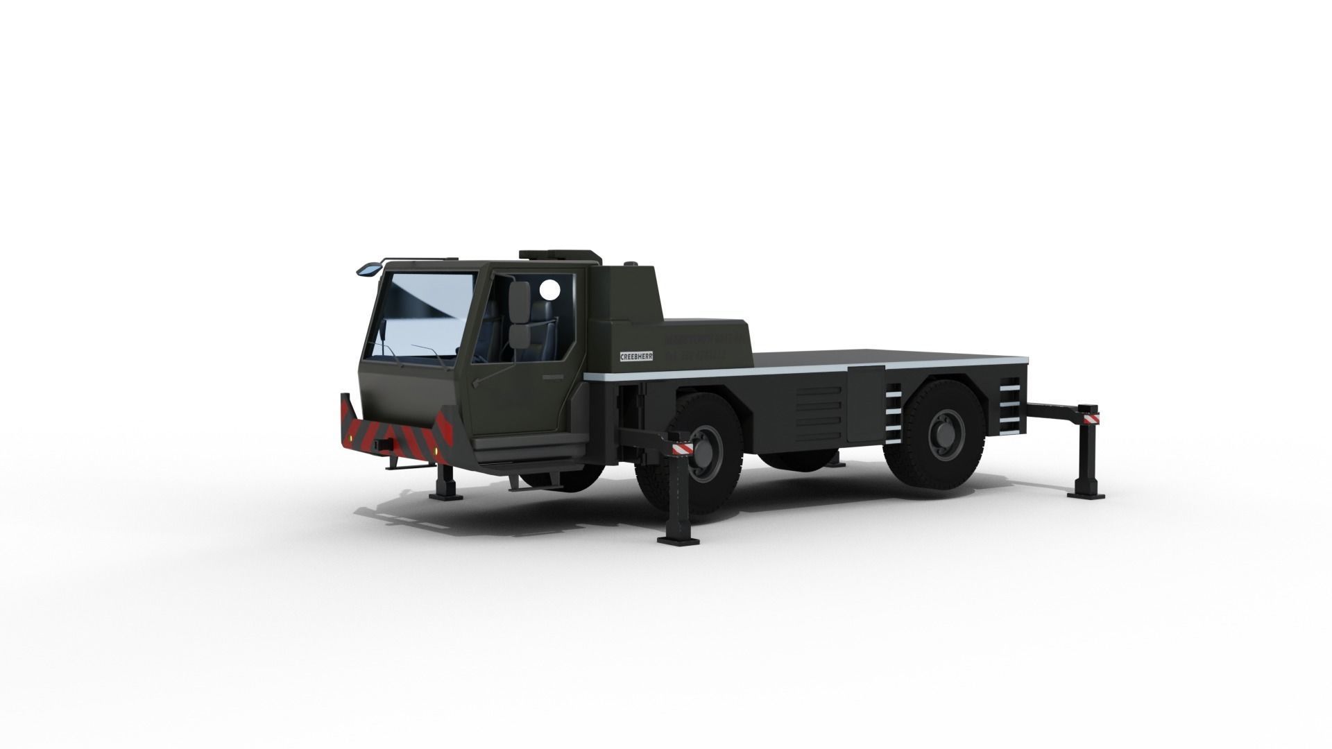 Truck Rigged Low-poly 3D model_1