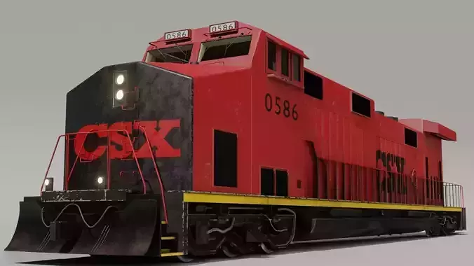 Diesel locomotive 3D model