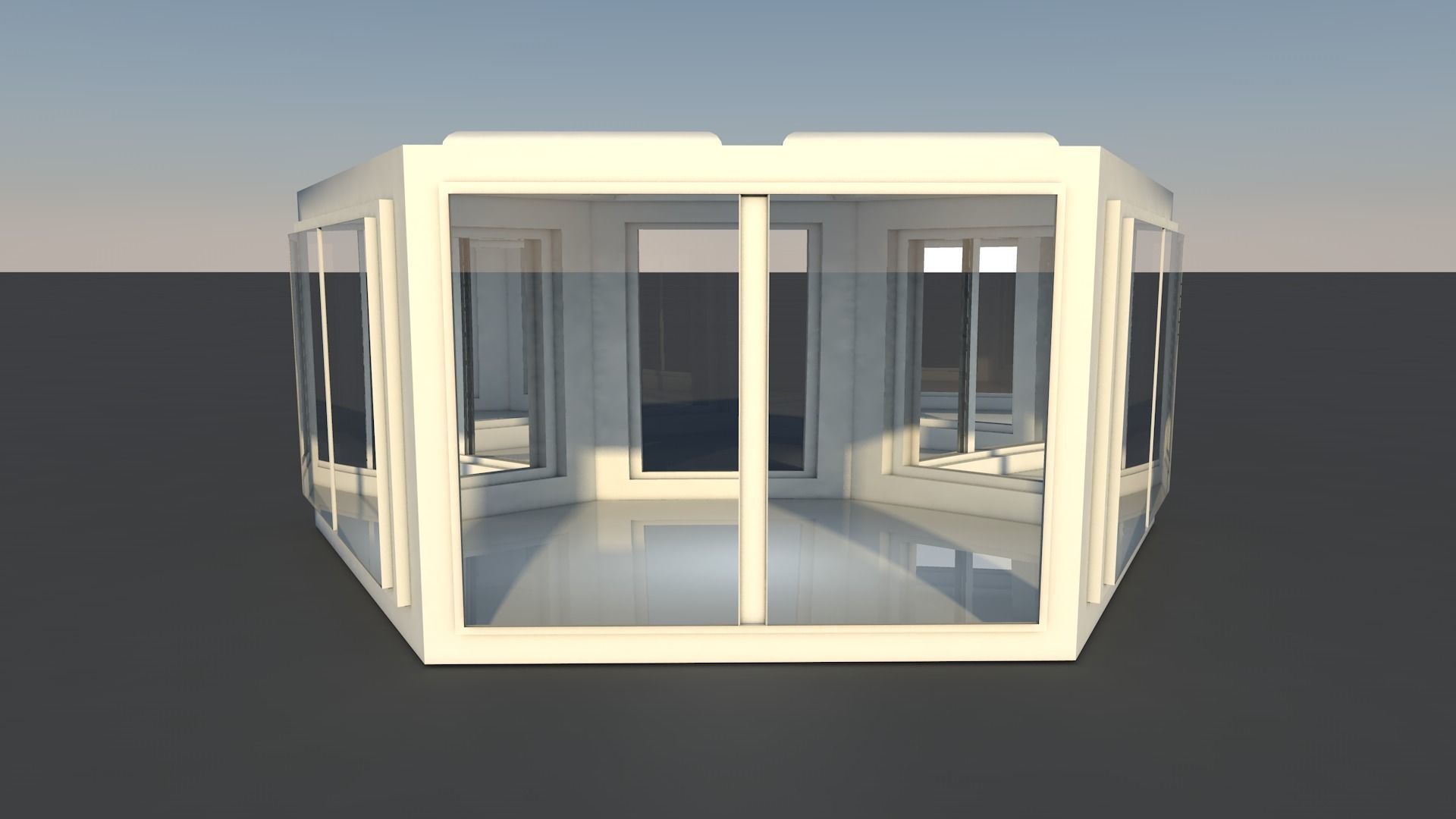 Sci Fi Room Low-poly 3D model_4