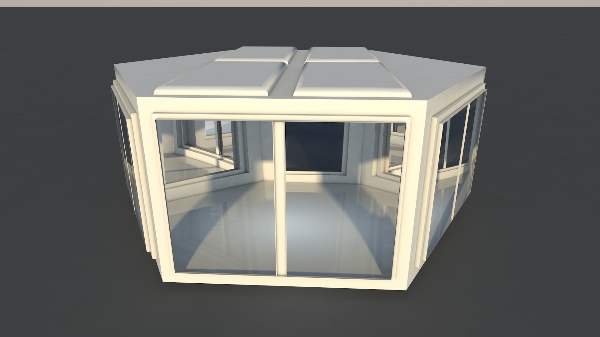 Sci Fi Room Low-poly 3D model_3