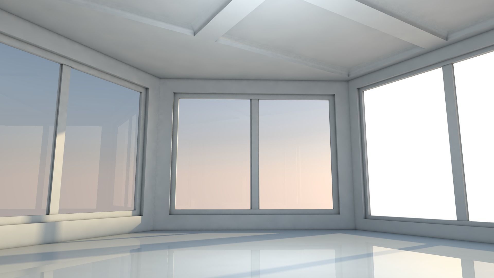 Sci Fi Room Low-poly 3D model_1