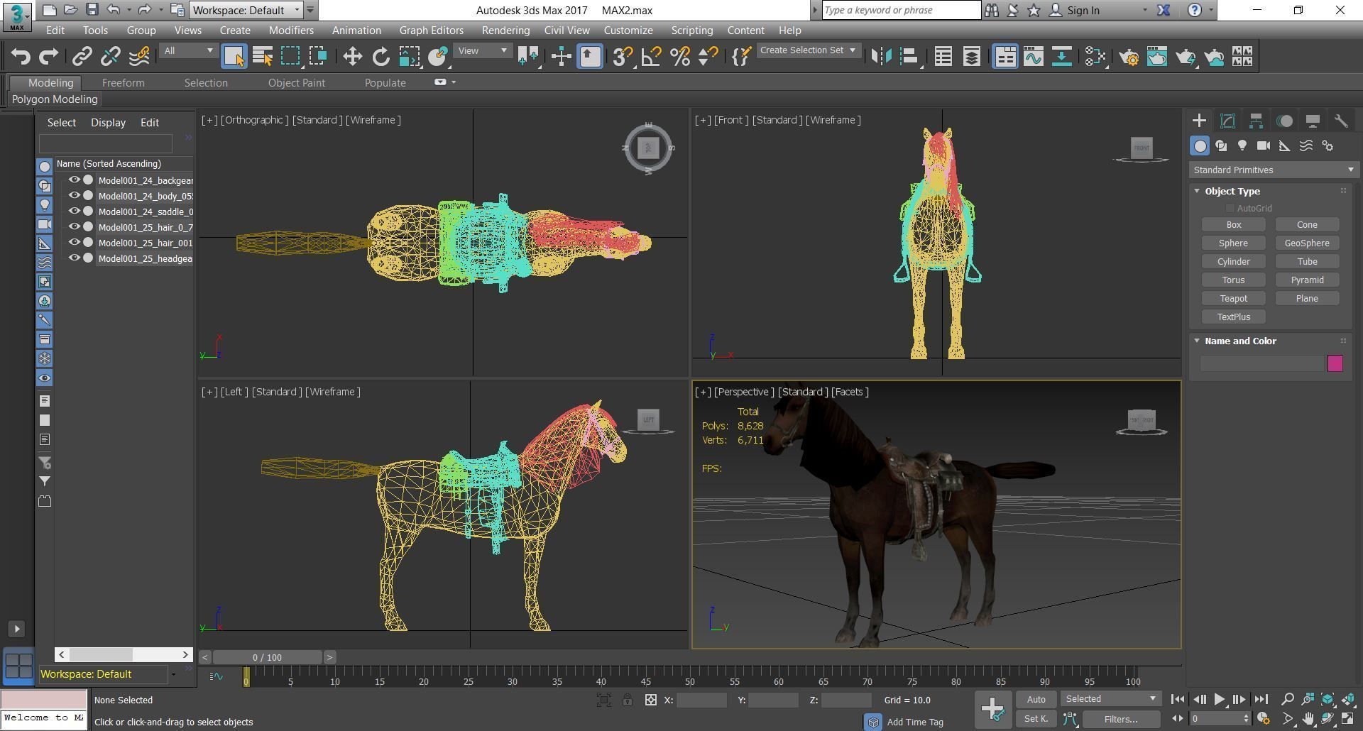 Horse - D7-D8 3D model_4