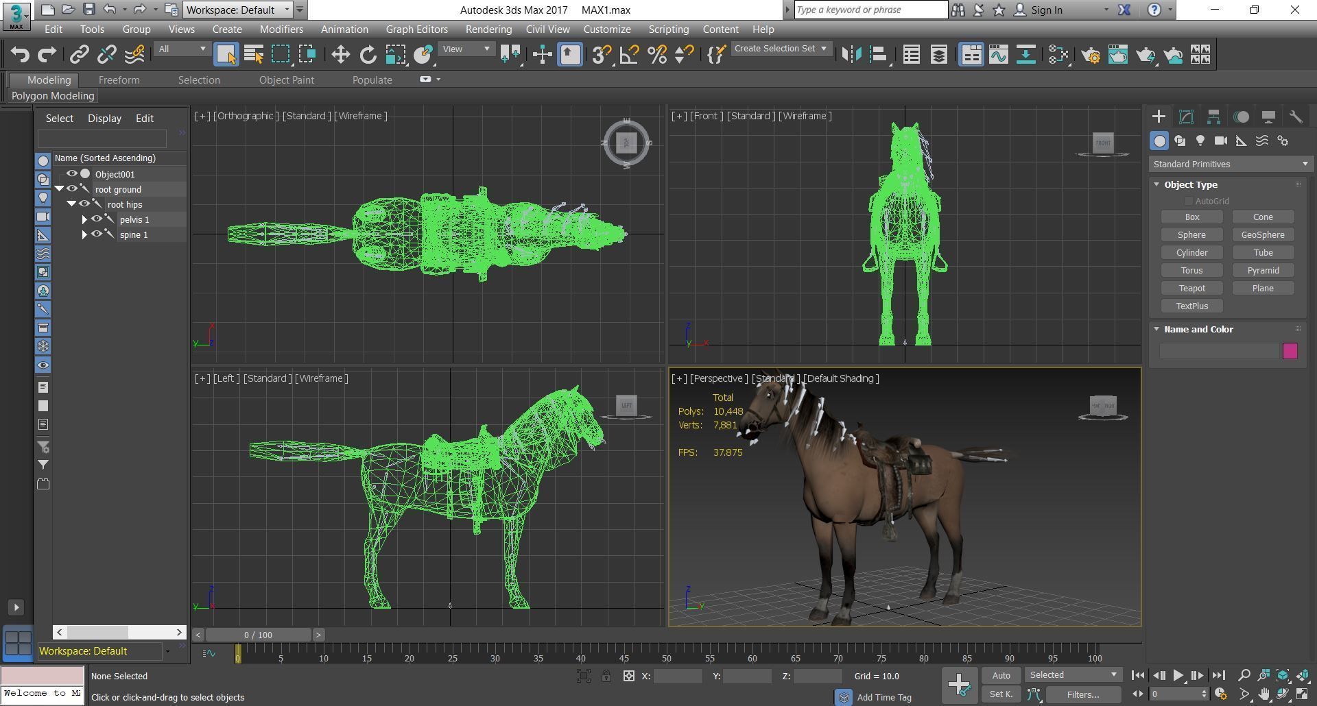 Horse - D9-D10 3D model_2
