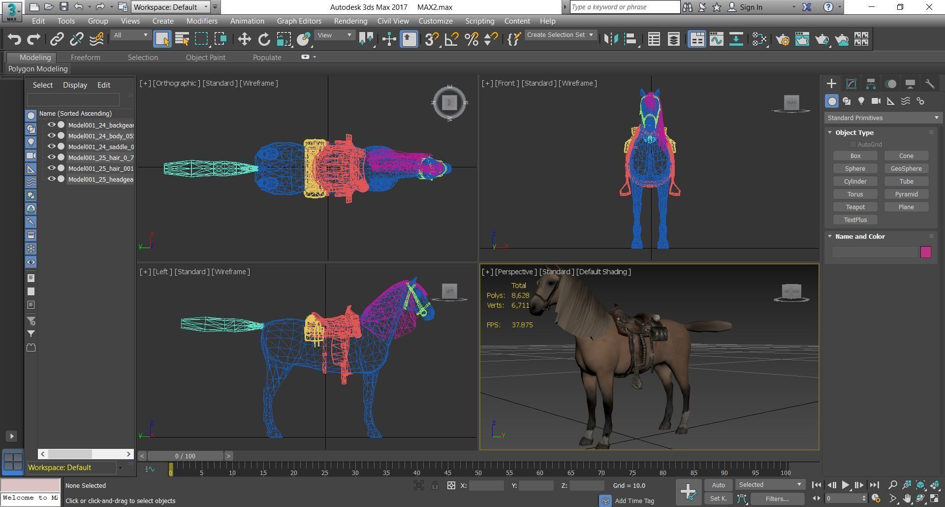 Horse - D9-D10 3D model_4