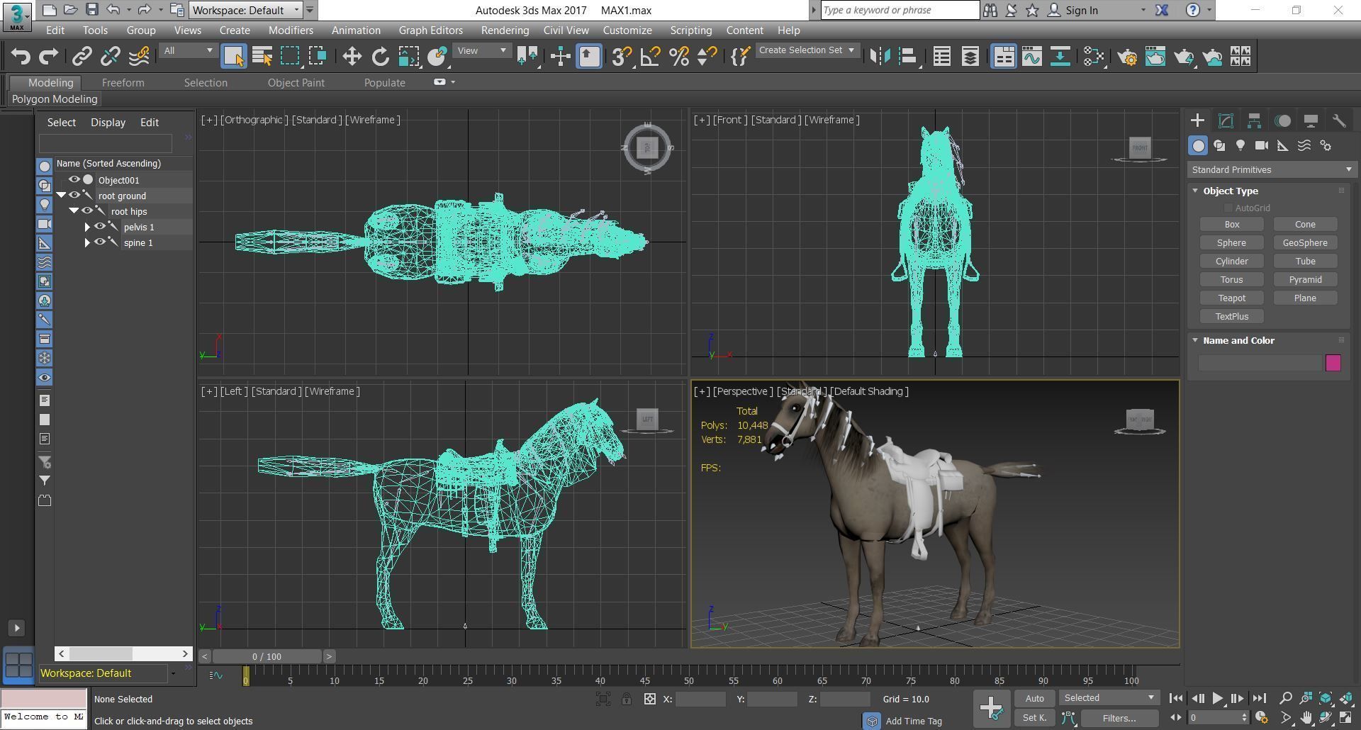 Horse - D11-D12 3D model_3