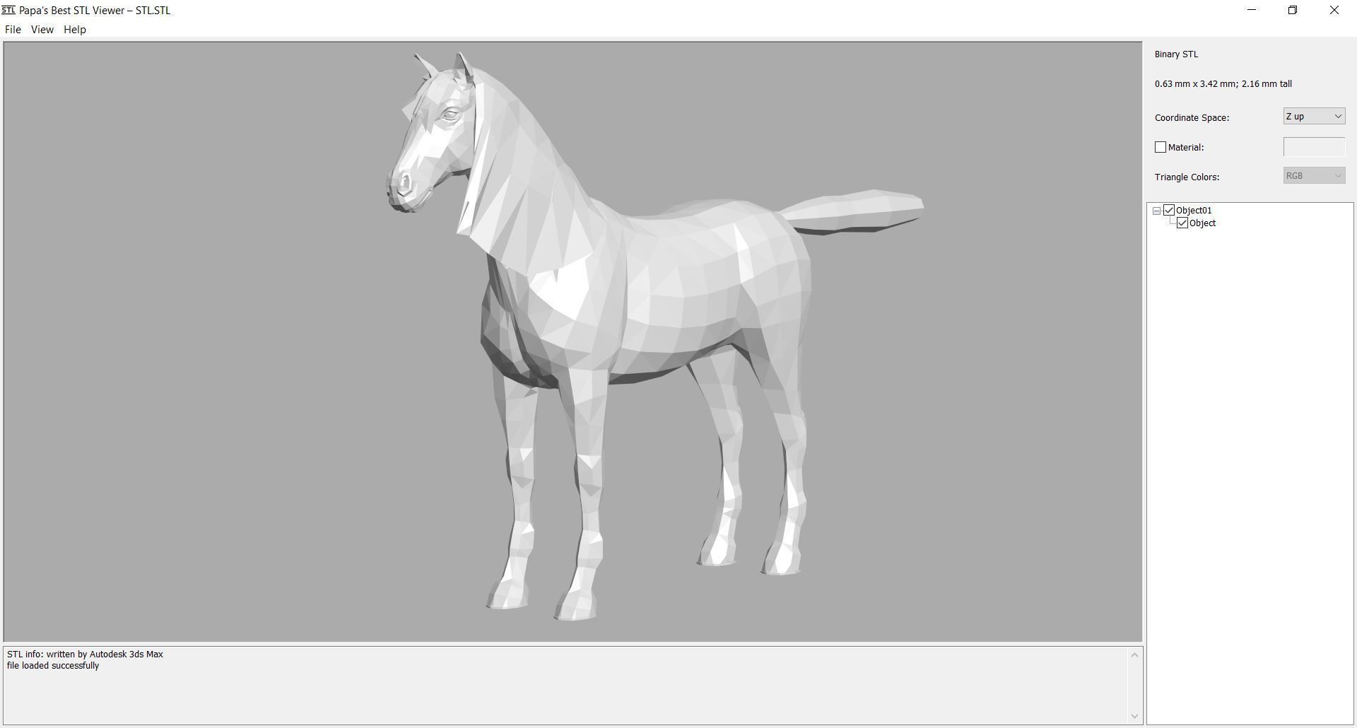 Horse - D11-D12 3D model_7