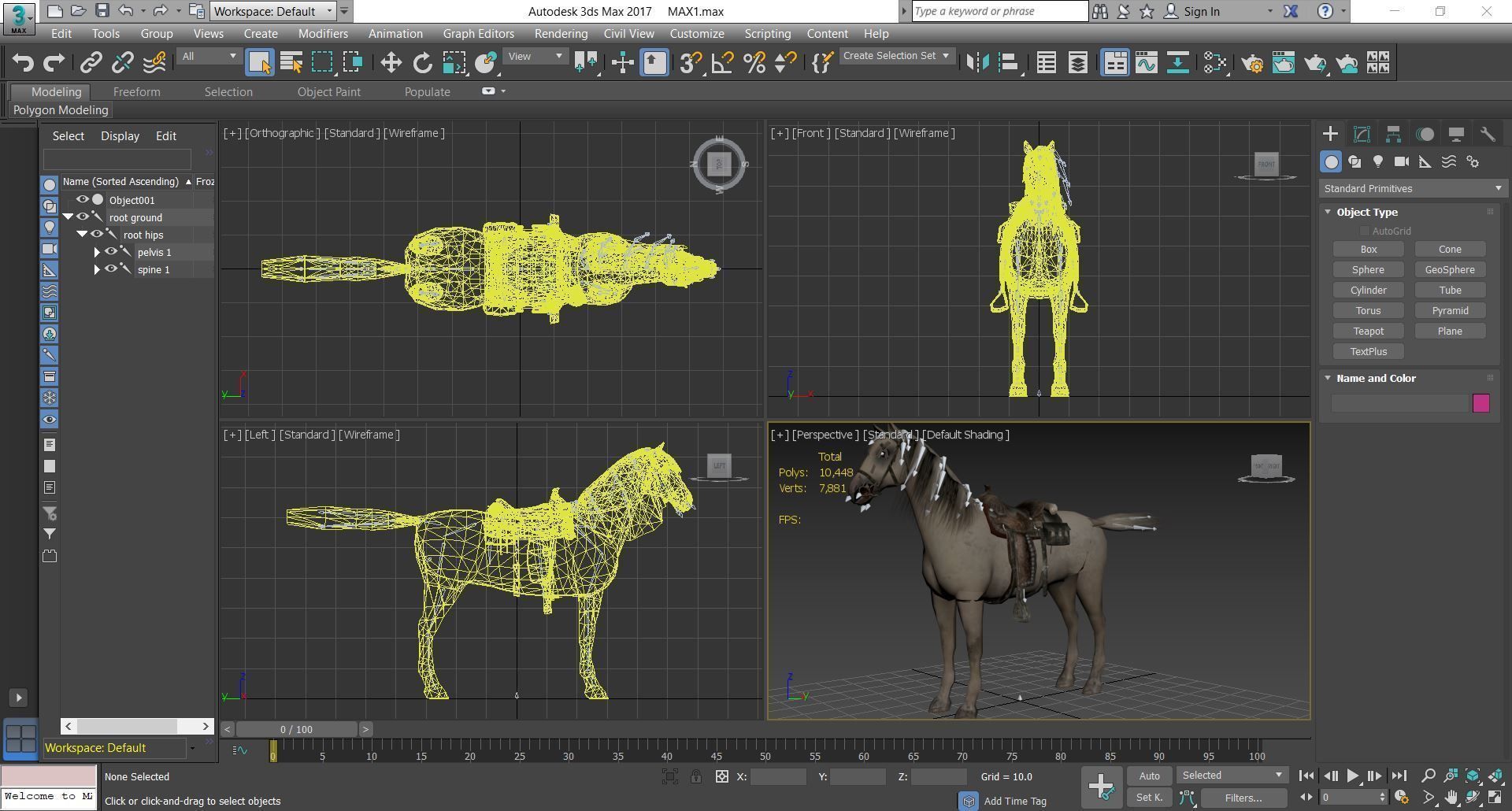 Horse - D11-D12 3D model_2