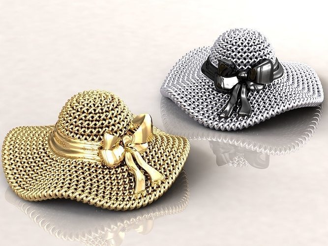 Straw Hat Pendant Charms 3D print model