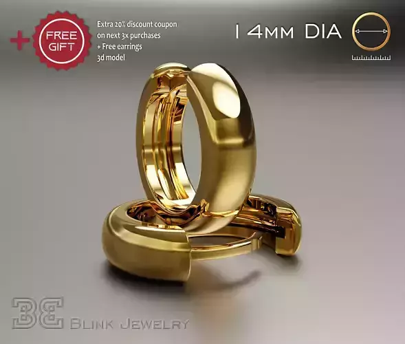 Simple classic hoop earrings round rings printable