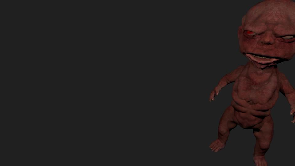 Zombie Dwarf 3D model_3