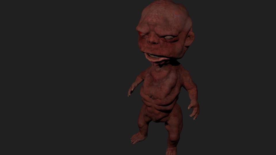 Zombie Dwarf 3D model_1
