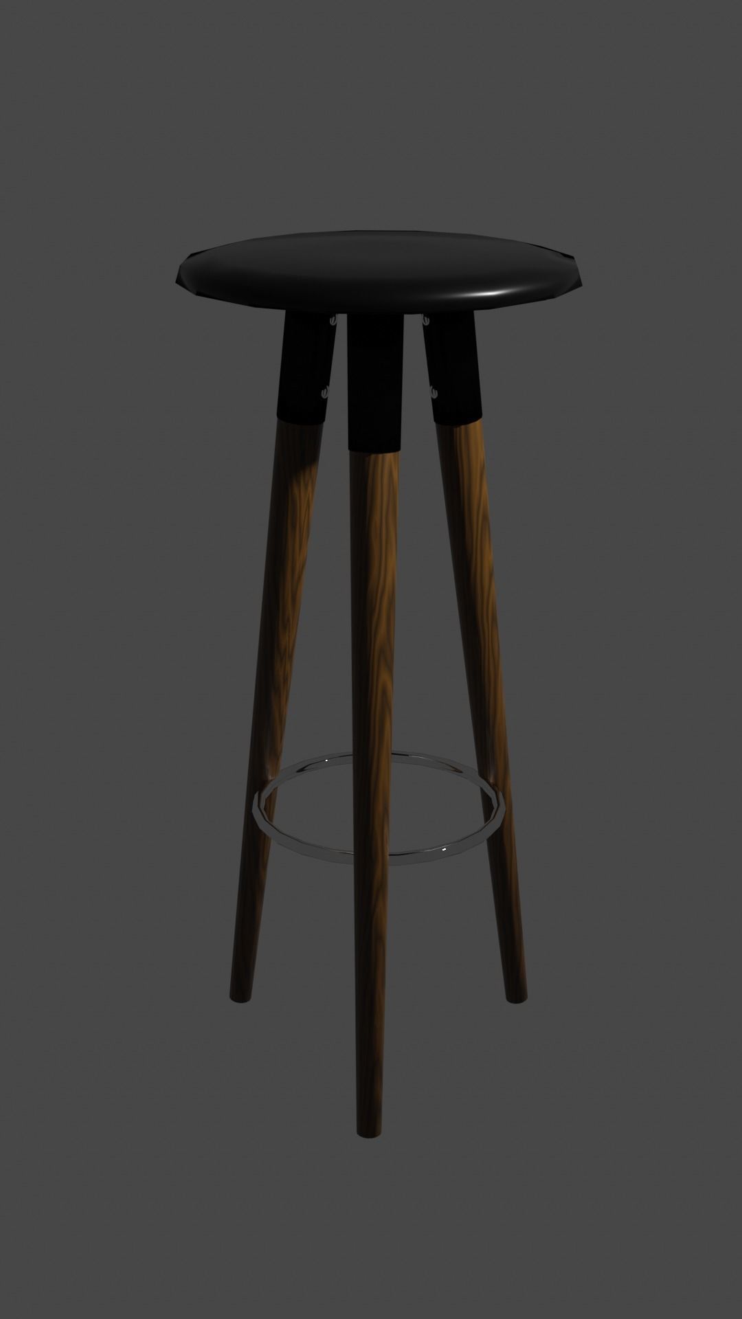 Barstool bar table 3D model_5