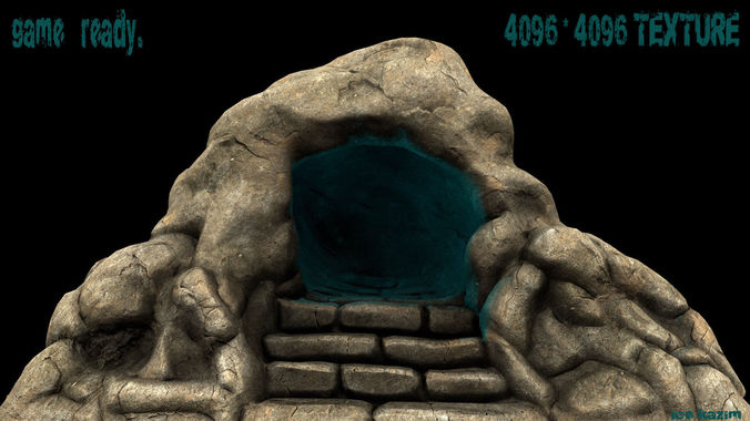 cave 01 Low-poly 3D model