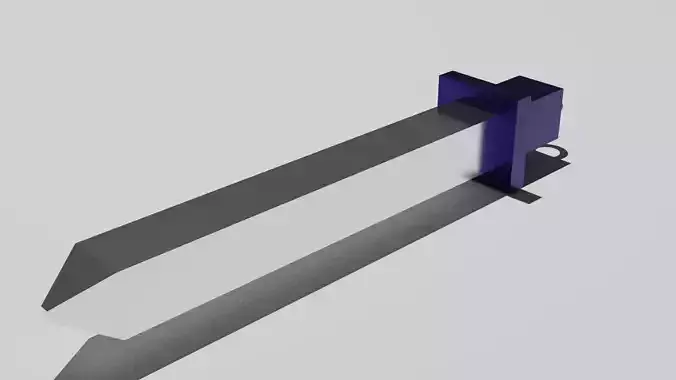 low poly SWORD  videogames and print