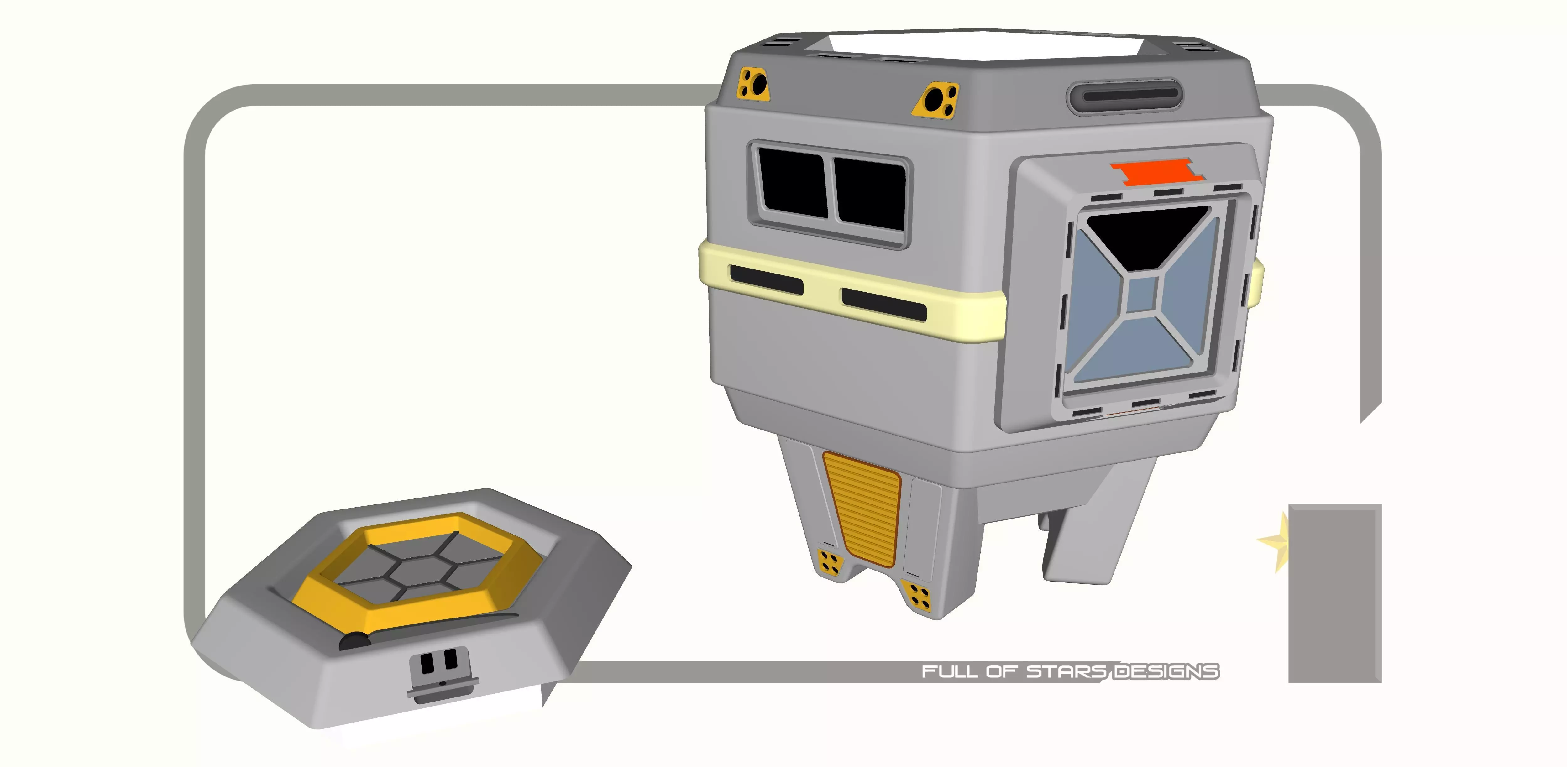 Star Trek - Intrepid type escape pod 3D print model_0
