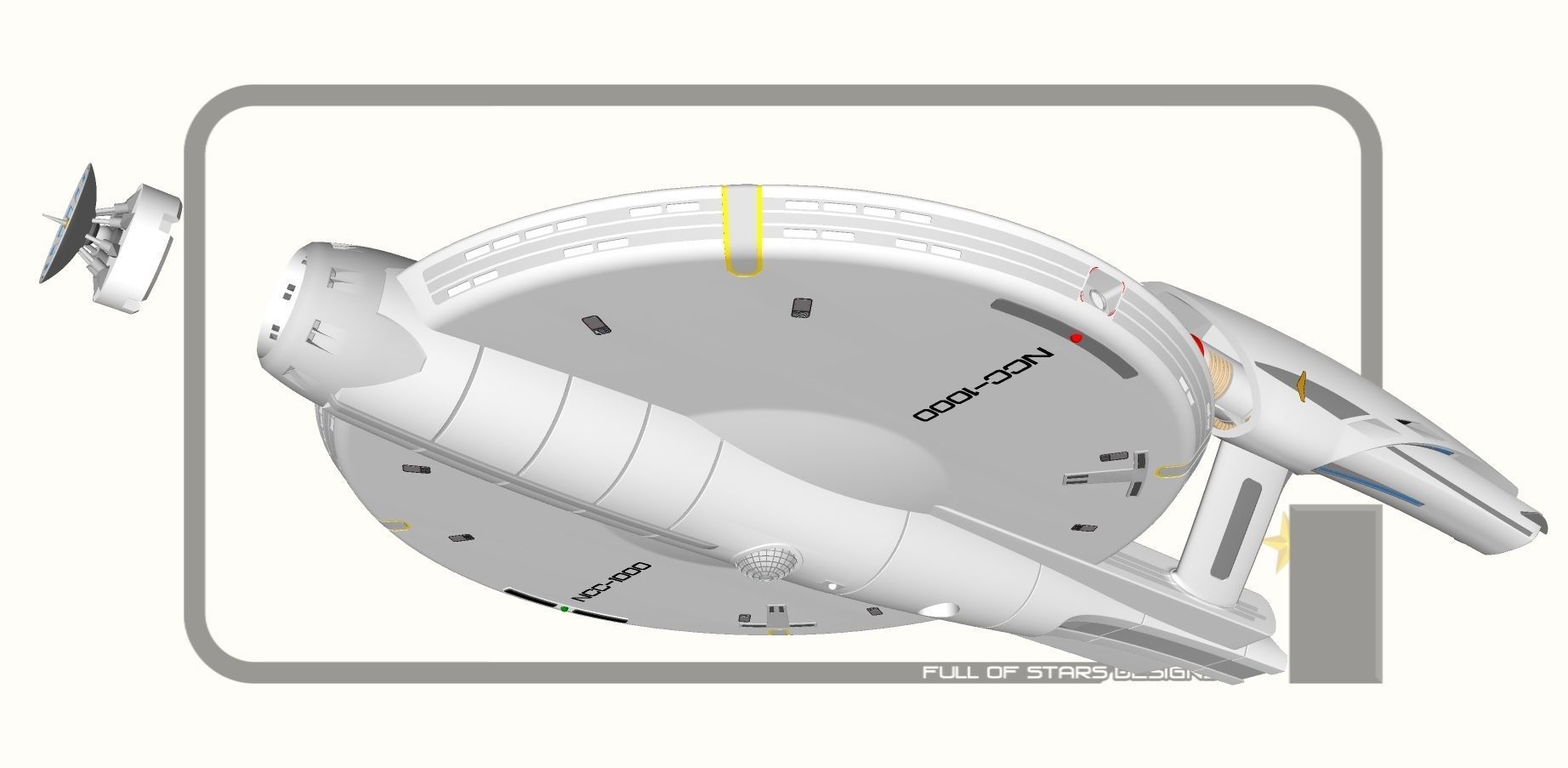 Star Trek USS Carolina 3D print model_1