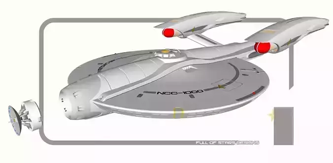 Star Trek USS Carolina 3D print model