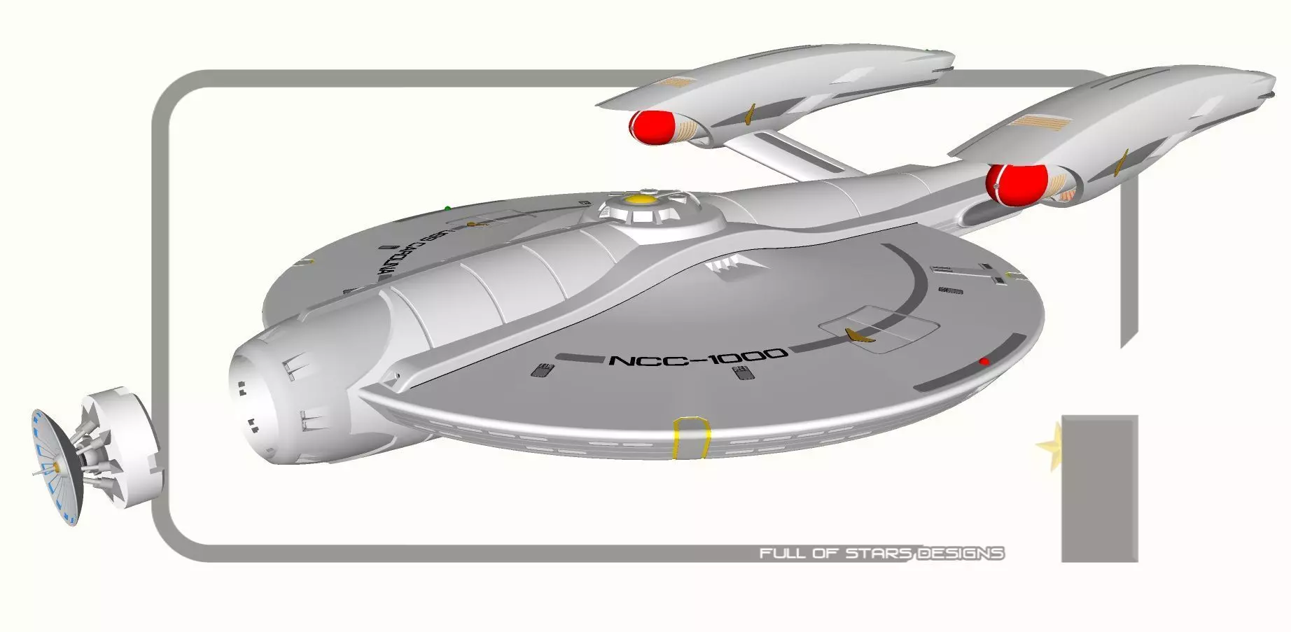 Star Trek USS Carolina 3D print model_0