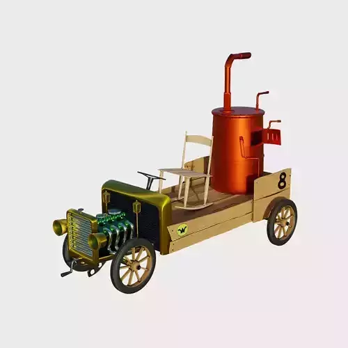 Race Car 08 Arkansas Chuggabug Low-poly 3D model
