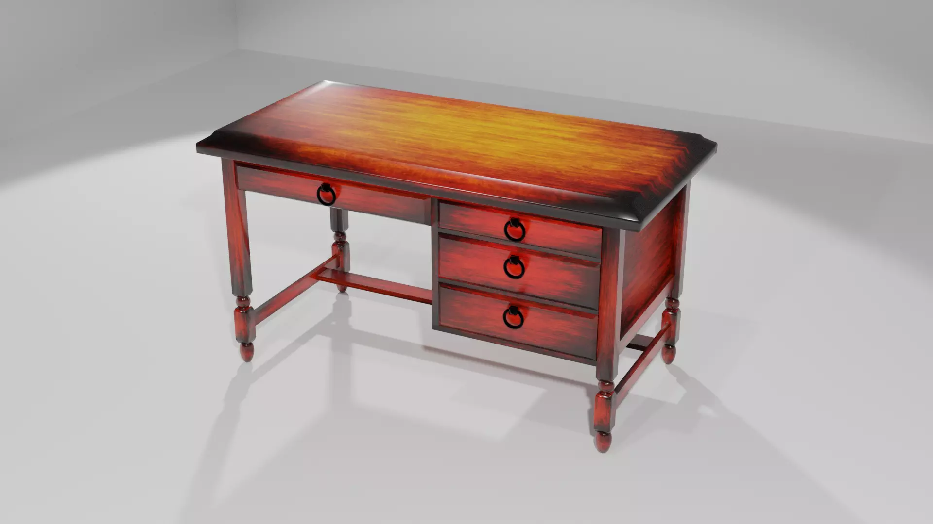 American Vintage Desk Free 3D model