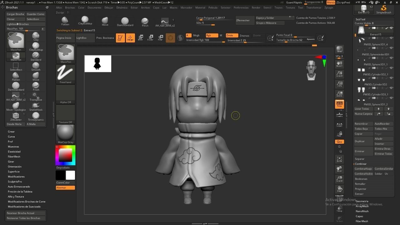 Chibi Itachi Naruto  3D print model_1